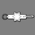 Key Clip W/ Key Ring & 6 Point Star Key Tag